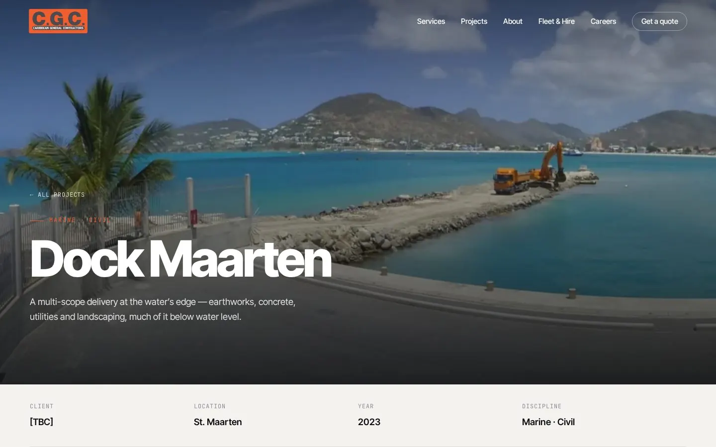 CGC concept, project case study page